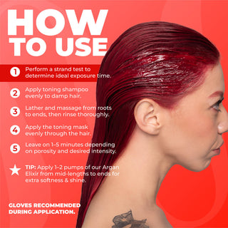 Deep Red Hair Toning Shampoo