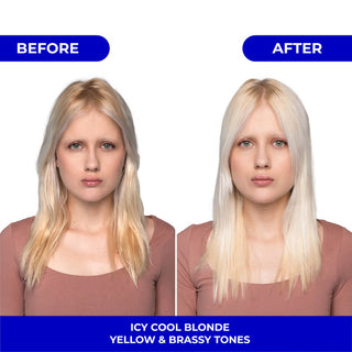 Icy Cool Blonde Hair Purple Toning Shampoo