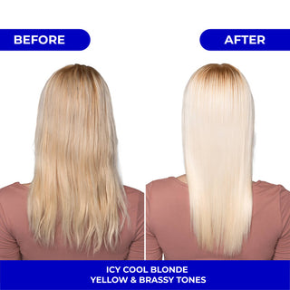 Icy Cool Blonde Hair Purple Toning Shampoo