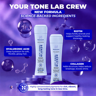 Icy Cool Blonde Hair Purple Toning Shampoo